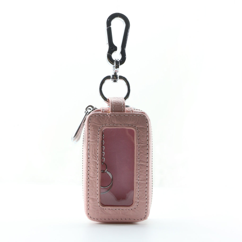 Factory crocodile pattern key case Men's genuine leather double-layer car multi-function key bag zipper first layer cowhide wholesale