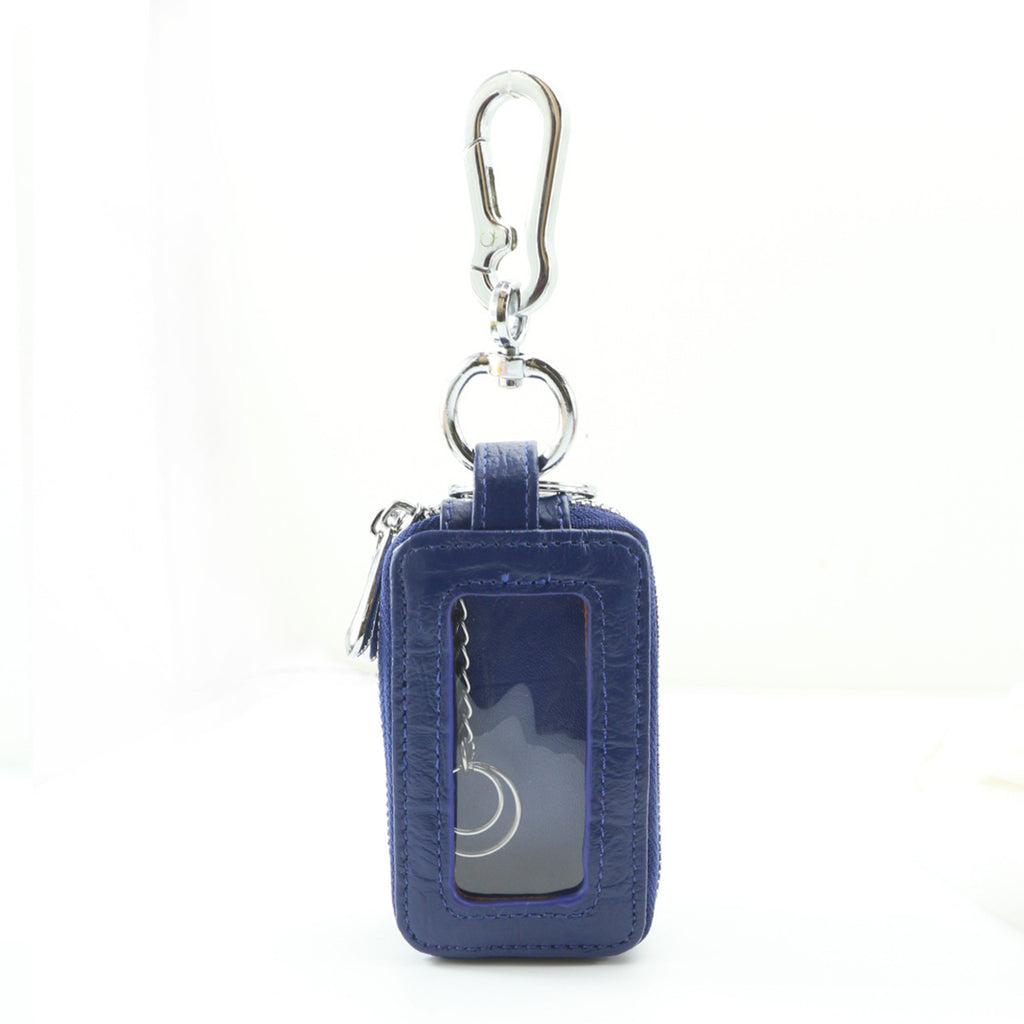 Factory crocodile pattern key case Men's genuine leather double-layer car multi-function key bag zipper first layer cowhide wholesale