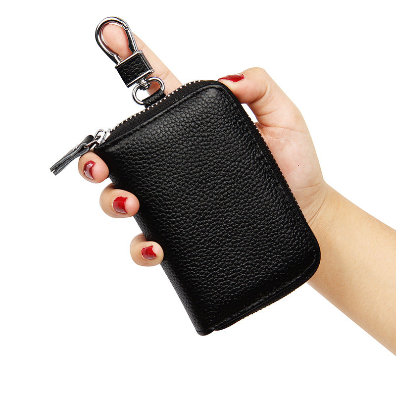 Door Key Bag Genuine Leather Waist Hanging Manufacturer Wholesale Spot Men's Multi-Functional Key Bag Volkswagen Special Card Bag