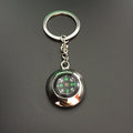 Wholesale men's rudder compass keychain creative small gifts key ring lettering LOGO advertising gifts