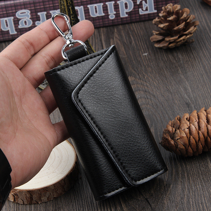 Door Key Bag Genuine Leather Waist Hanging Manufacturer Wholesale Spot Men's Multi-Functional Key Bag Volkswagen Special Card Bag