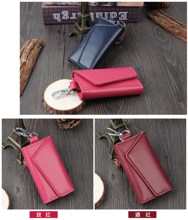 Door Key Bag Genuine Leather Waist Hanging Manufacturer Wholesale Spot Men's Multi-Functional Key Bag Volkswagen Special Card Bag