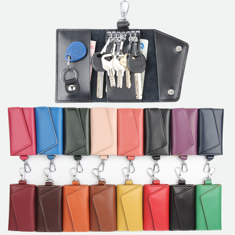 Door Key Bag Genuine Leather Waist Hanging Manufacturer Wholesale Spot Men's Multi-Functional Key Bag Volkswagen Special Card Bag