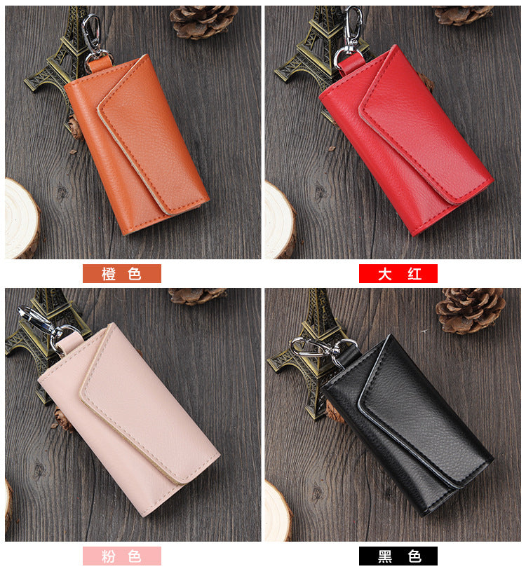 Door Key Bag Genuine Leather Waist Hanging Manufacturer Wholesale Spot Men's Multi-Functional Key Bag Volkswagen Special Card Bag