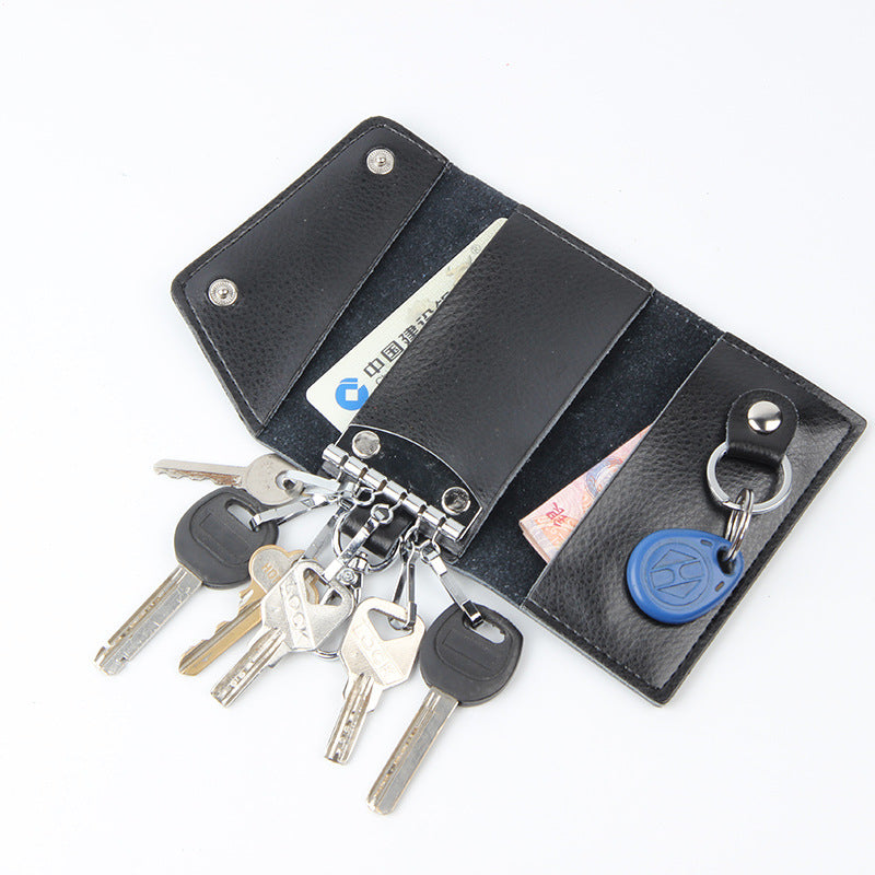 Door Key Bag Genuine Leather Waist Hanging Manufacturer Wholesale Spot Men's Multi-Functional Key Bag Volkswagen Special Card Bag