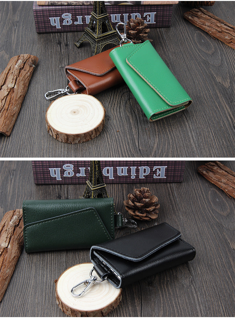 Door Key Bag Genuine Leather Waist Hanging Manufacturer Wholesale Spot Men's Multi-Functional Key Bag Volkswagen Special Card Bag
