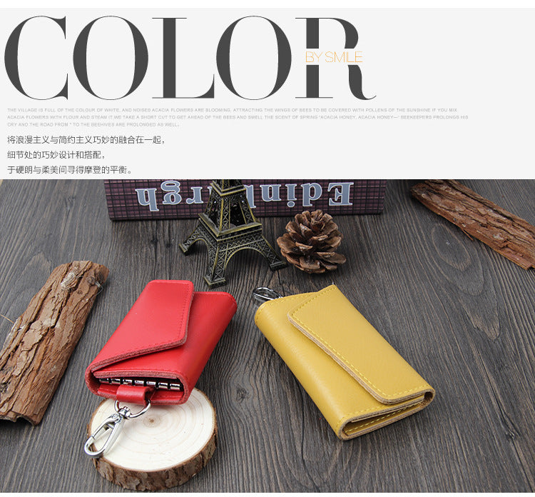 Door Key Bag Genuine Leather Waist Hanging Manufacturer Wholesale Spot Men's Multi-Functional Key Bag Volkswagen Special Card Bag