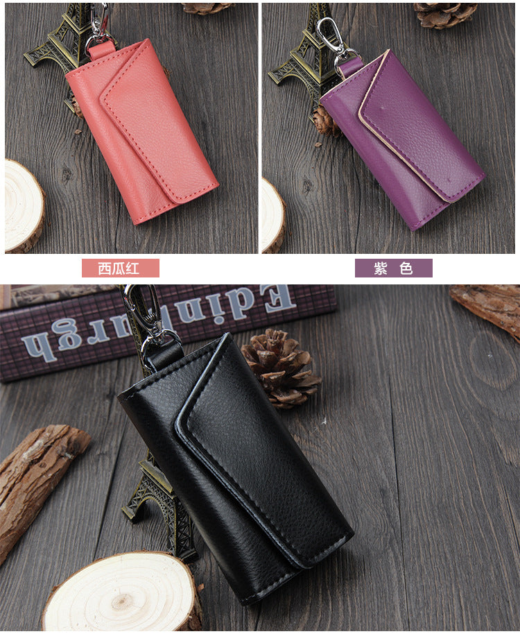 Door Key Bag Genuine Leather Waist Hanging Manufacturer Wholesale Spot Men's Multi-Functional Key Bag Volkswagen Special Card Bag