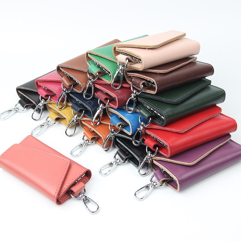 Door Key Bag Genuine Leather Waist Hanging Manufacturer Wholesale Spot Men's Multi-Functional Key Bag Volkswagen Special Card Bag