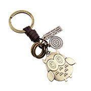 Fashion simple creative alloy wings key chain cross-border supply jewelry handmade leather factory direct wholesale