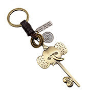 Fashion simple creative alloy wings key chain cross-border supply jewelry handmade leather factory direct wholesale
