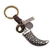 Fashion simple creative alloy wings key chain cross-border supply jewelry handmade leather factory direct wholesale