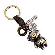 Fashion simple creative alloy wings key chain cross-border supply jewelry handmade leather factory direct wholesale