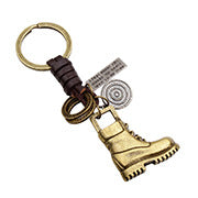 Fashion simple creative alloy wings key chain cross-border supply jewelry handmade leather factory direct wholesale