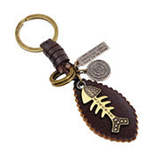 Fashion simple creative alloy wings key chain cross-border supply jewelry handmade leather factory direct wholesale