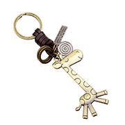 Fashion simple creative alloy wings key chain cross-border supply jewelry handmade leather factory direct wholesale