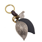 Fashion simple creative alloy wings key chain cross-border supply jewelry handmade leather factory direct wholesale