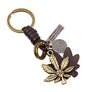Fashion simple creative alloy wings key chain cross-border supply jewelry handmade leather factory direct wholesale