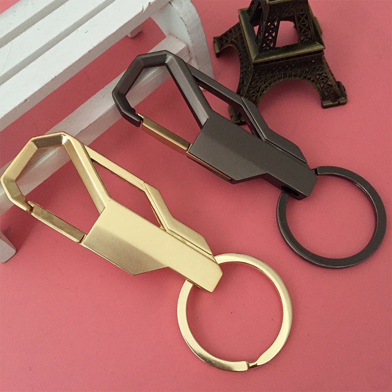 Wholesale men's rudder compass keychain creative small gifts key ring lettering LOGO advertising gifts