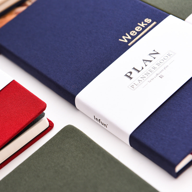 Hand Book weeks Self-filling Date Week Plan This Efficiency Manual Carry-on Small Notepad Notebook