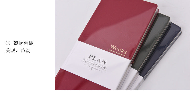 Hand Book weeks Self-filling Date Week Plan This Efficiency Manual Carry-on Small Notepad Notebook