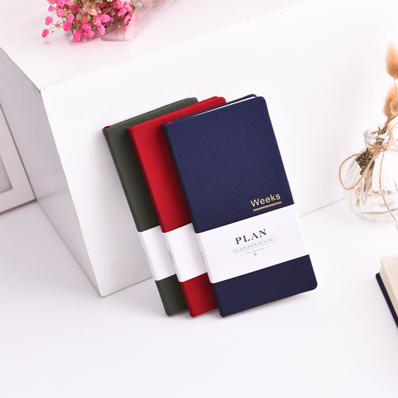 Hand Book weeks Self-filling Date Week Plan This Efficiency Manual Carry-on Small Notepad Notebook