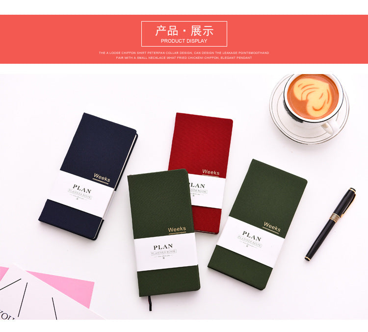 Hand Book weeks Self-filling Date Week Plan This Efficiency Manual Carry-on Small Notepad Notebook