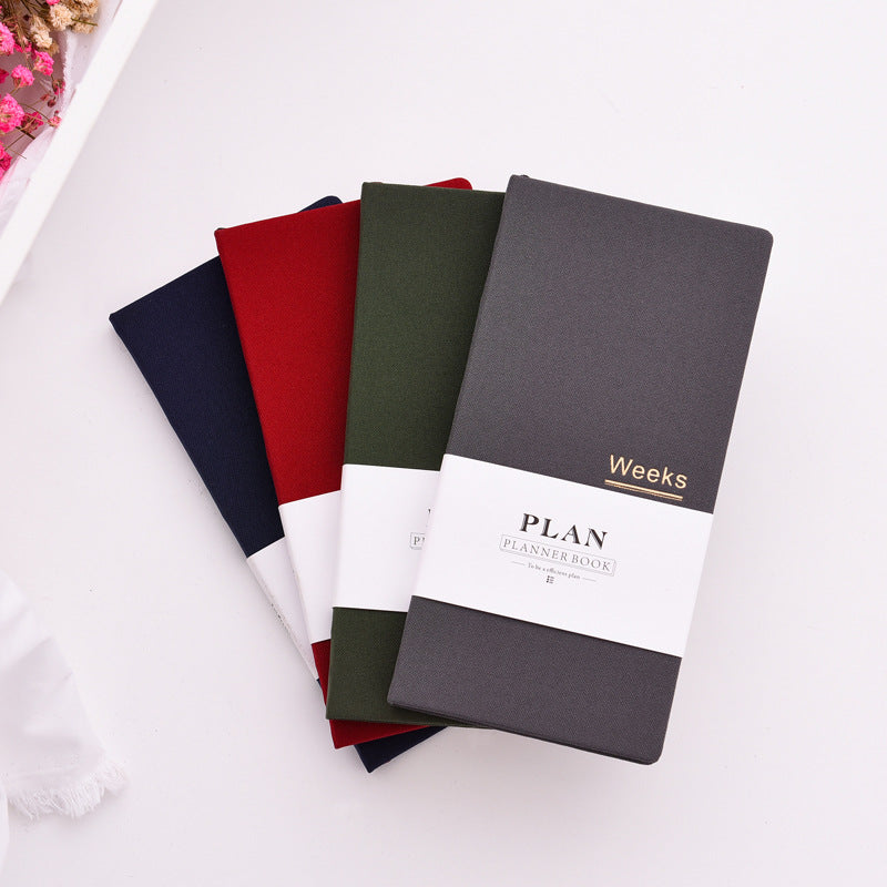 Hand Book weeks Self-filling Date Week Plan This Efficiency Manual Carry-on Small Notepad Notebook