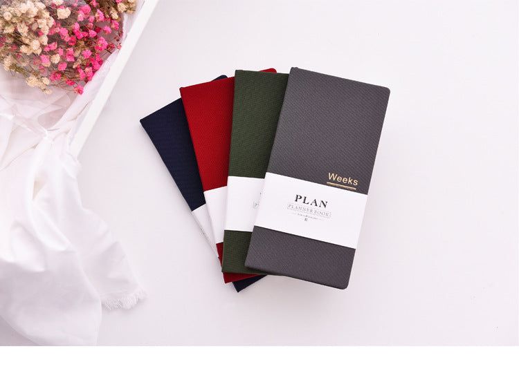 Hand Book weeks Self-filling Date Week Plan This Efficiency Manual Carry-on Small Notepad Notebook