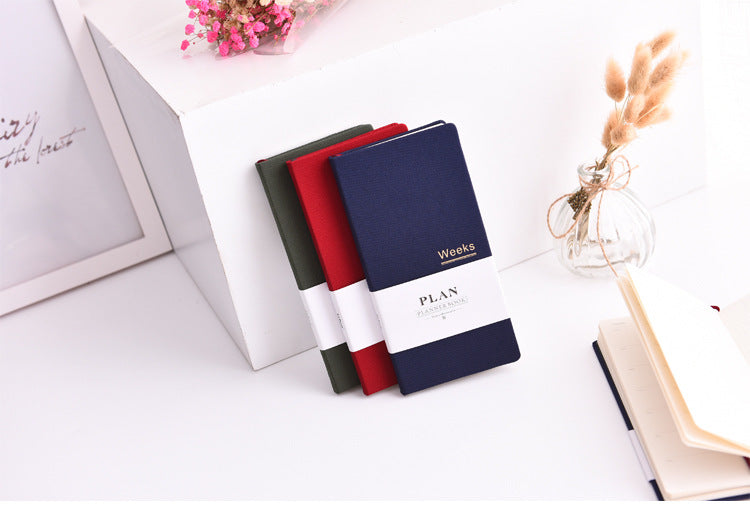 Hand Book weeks Self-filling Date Week Plan This Efficiency Manual Carry-on Small Notepad Notebook