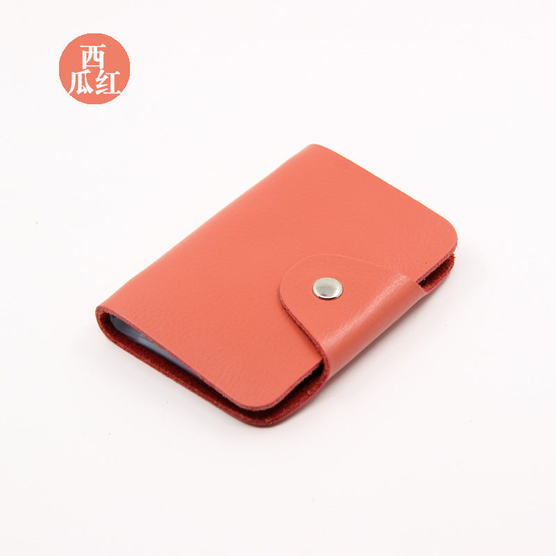 Factory Direct Sales Spot Gift Korean Version Genuine Pickup Bag Cowhide Multi-Card Slot Id Card Holder Credit Card Holder Business Card Holder