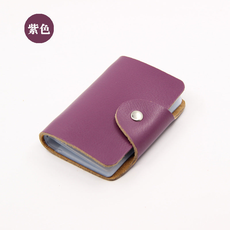 Factory Direct Sales Spot Gift Korean Version Genuine Pickup Bag Cowhide Multi-Card Slot Id Card Holder Credit Card Holder Business Card Holder