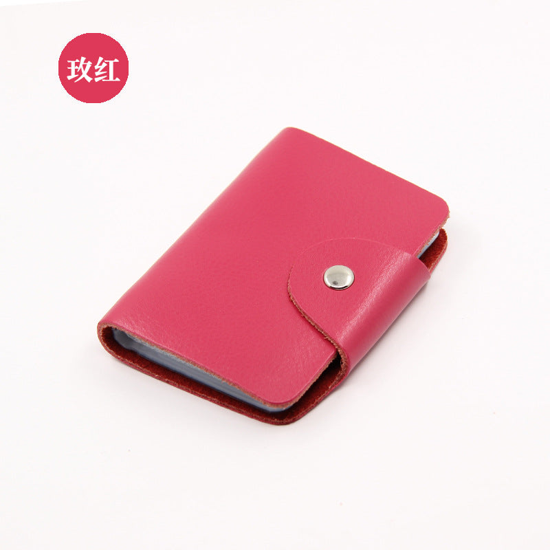 Factory Direct Sales Spot Gift Korean Version Genuine Pickup Bag Cowhide Multi-Card Slot Id Card Holder Credit Card Holder Business Card Holder