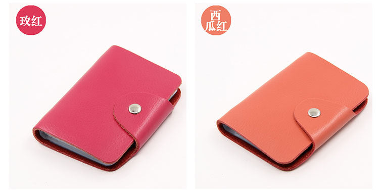 Factory Direct Sales Spot Gift Korean Version Genuine Pickup Bag Cowhide Multi-Card Slot Id Card Holder Credit Card Holder Business Card Holder