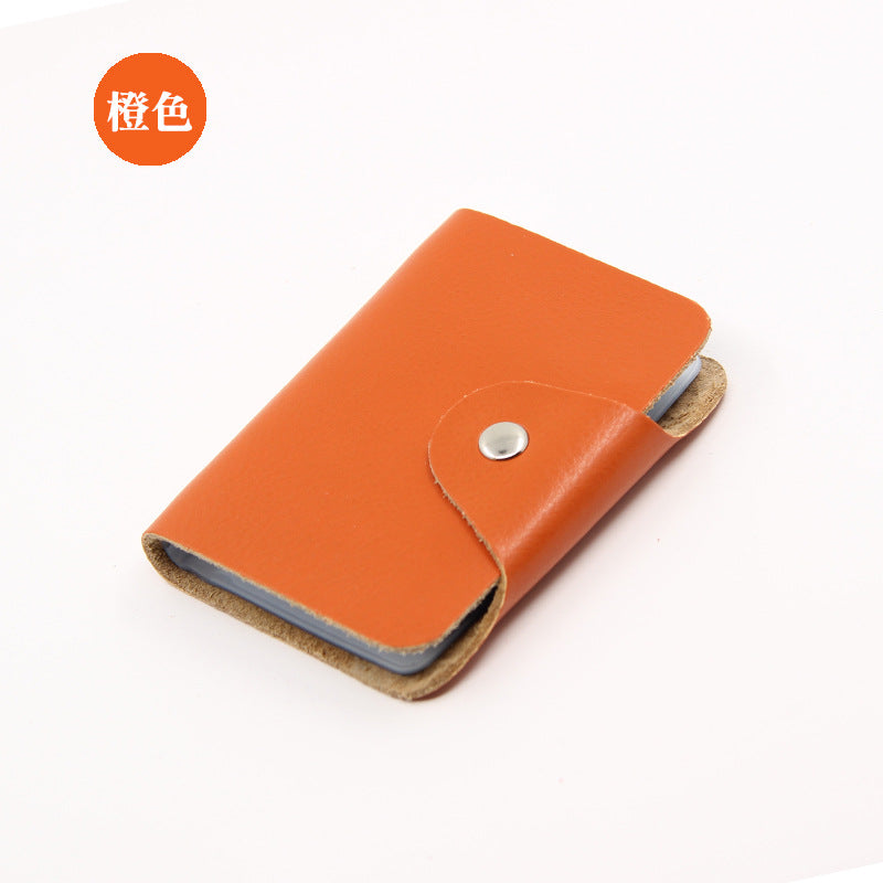 Factory Direct Sales Spot Gift Korean Version Genuine Pickup Bag Cowhide Multi-Card Slot Id Card Holder Credit Card Holder Business Card Holder