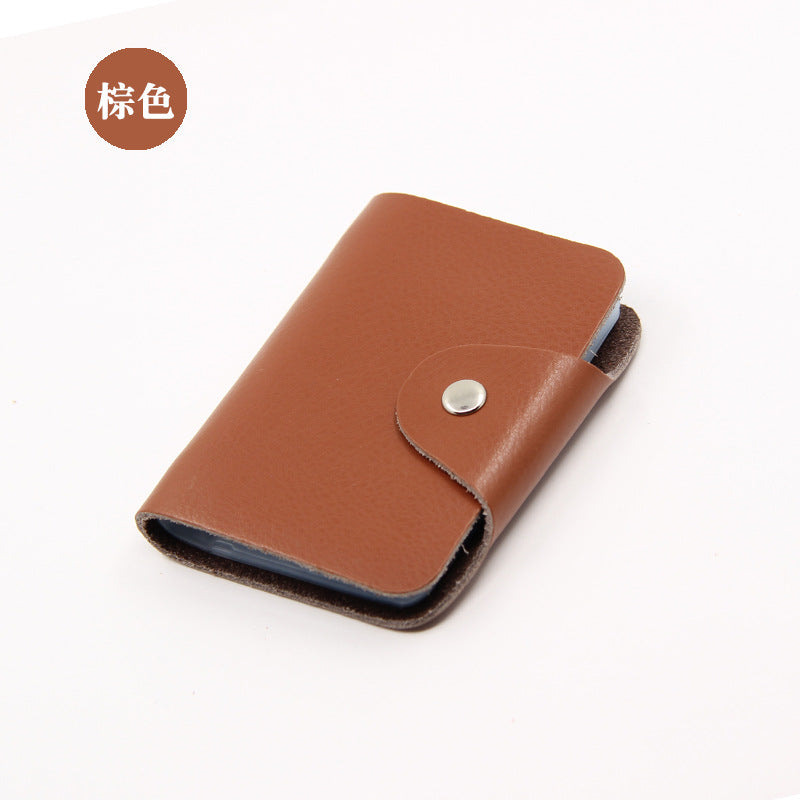 Factory Direct Sales Spot Gift Korean Version Genuine Pickup Bag Cowhide Multi-Card Slot Id Card Holder Credit Card Holder Business Card Holder