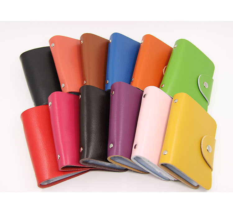 Factory Direct Sales Spot Gift Korean Version Genuine Pickup Bag Cowhide Multi-Card Slot Id Card Holder Credit Card Holder Business Card Holder