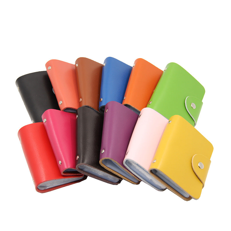 Factory Direct Sales Spot Gift Korean Version Genuine Pickup Bag Cowhide Multi-Card Slot Id Card Holder Credit Card Holder Business Card Holder