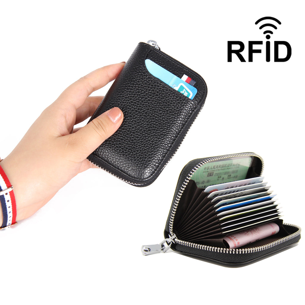 Factory Direct Sales Spot Gift Korean Version Genuine Pickup Bag Cowhide Multi-Card Slot Id Card Holder Credit Card Holder Business Card Holder
