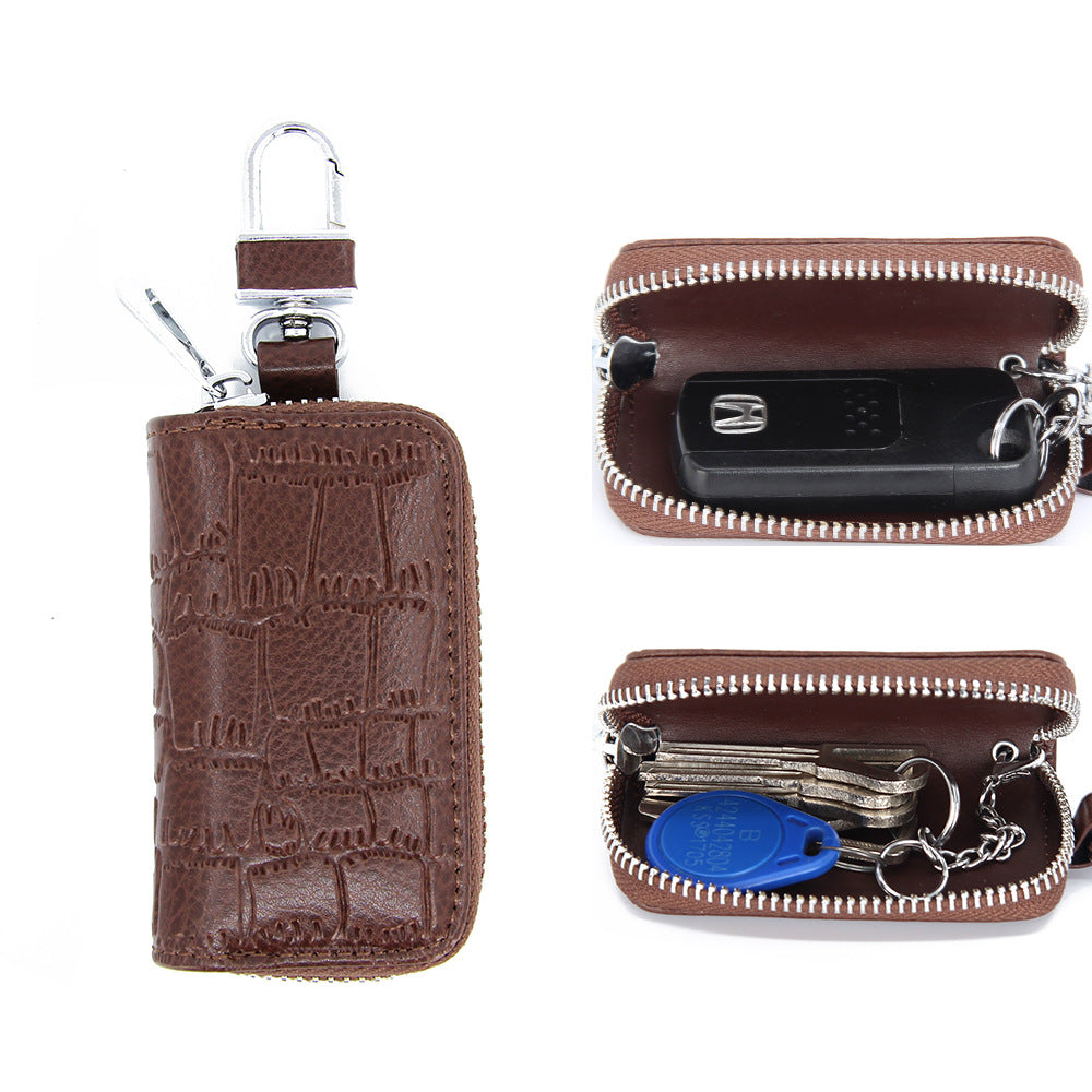 Door Key Bag Genuine Leather Waist Hanging Manufacturer Wholesale Spot Men's Multi-Functional Key Bag Volkswagen Special Card Bag