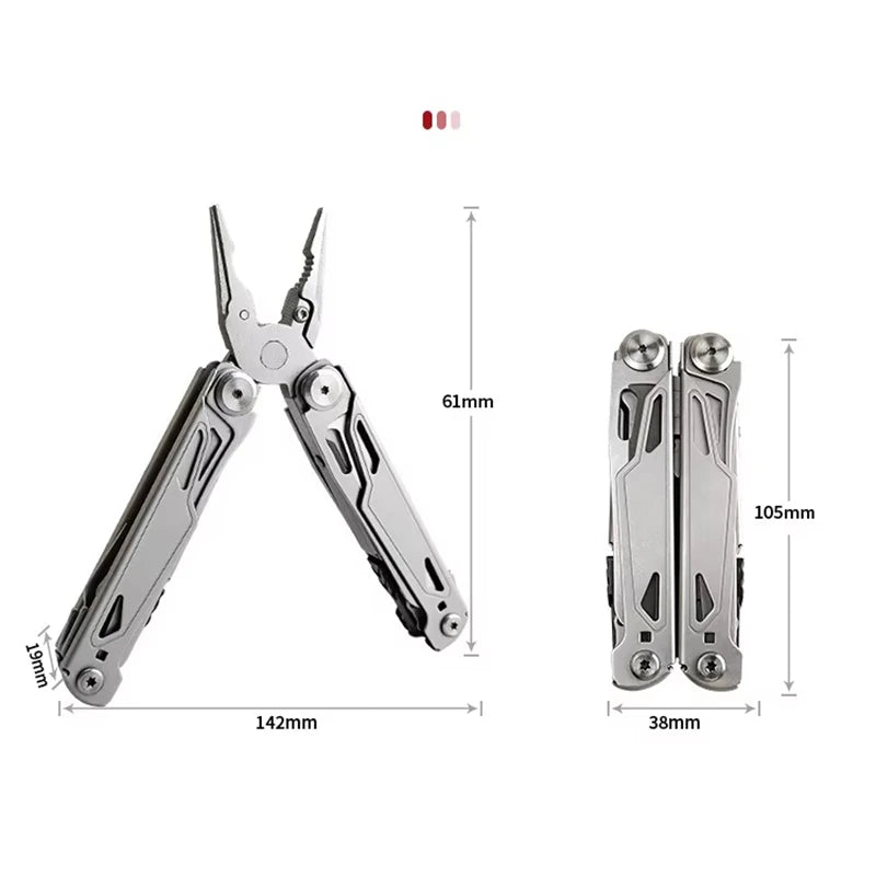 28 in 1 Outdoor All Steel Folding Tool Pliers Camping Equipment EDC Pocket Tool Multifunctional Pliers Screwdriver Scissors