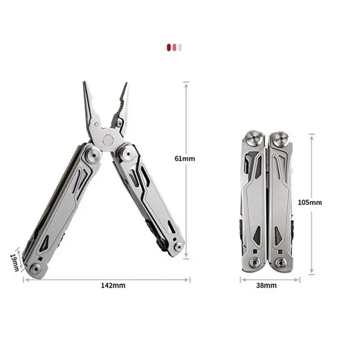 28 in 1 Outdoor All Steel Folding Tool Pliers Camping Equipment EDC Pocket Tool Multifunctional Pliers Screwdriver Scissors