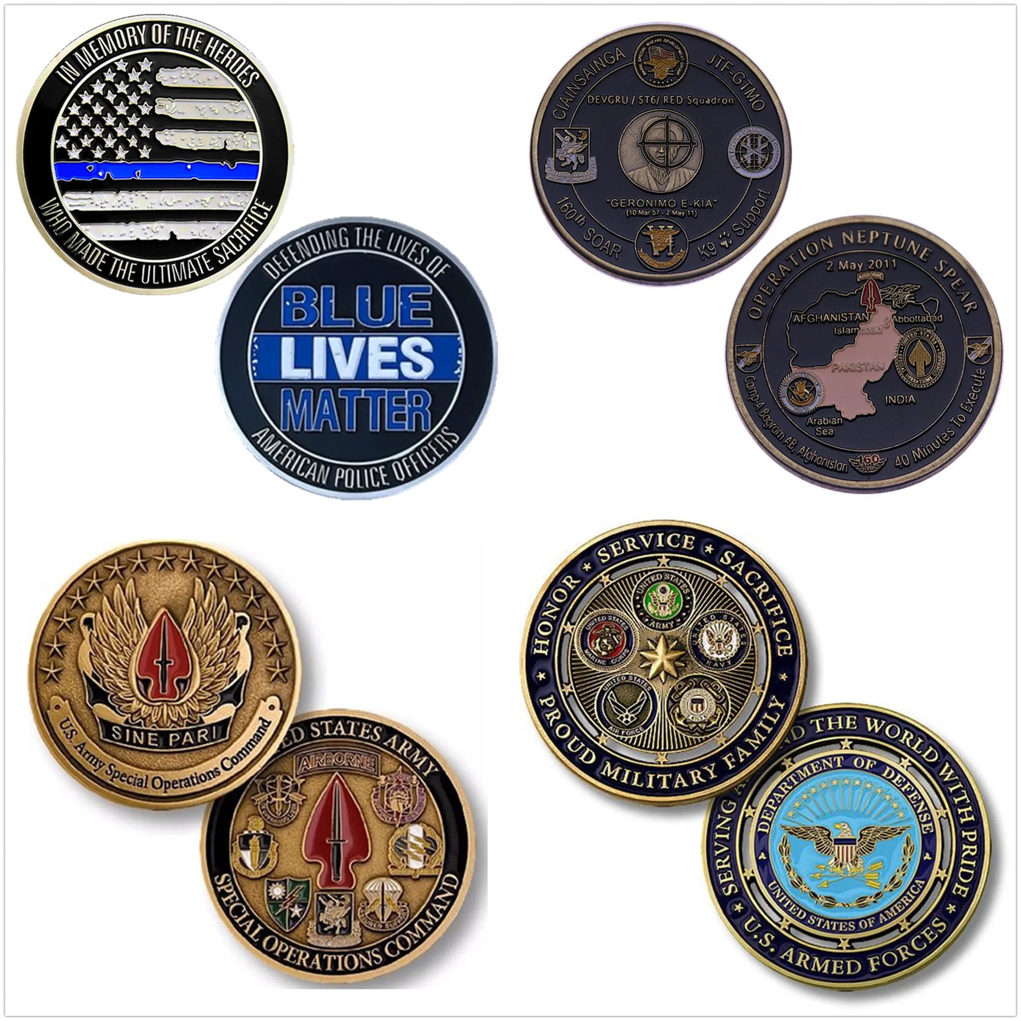 36 US Military Challenge Coins Great Gift Collectible Decorative Coins