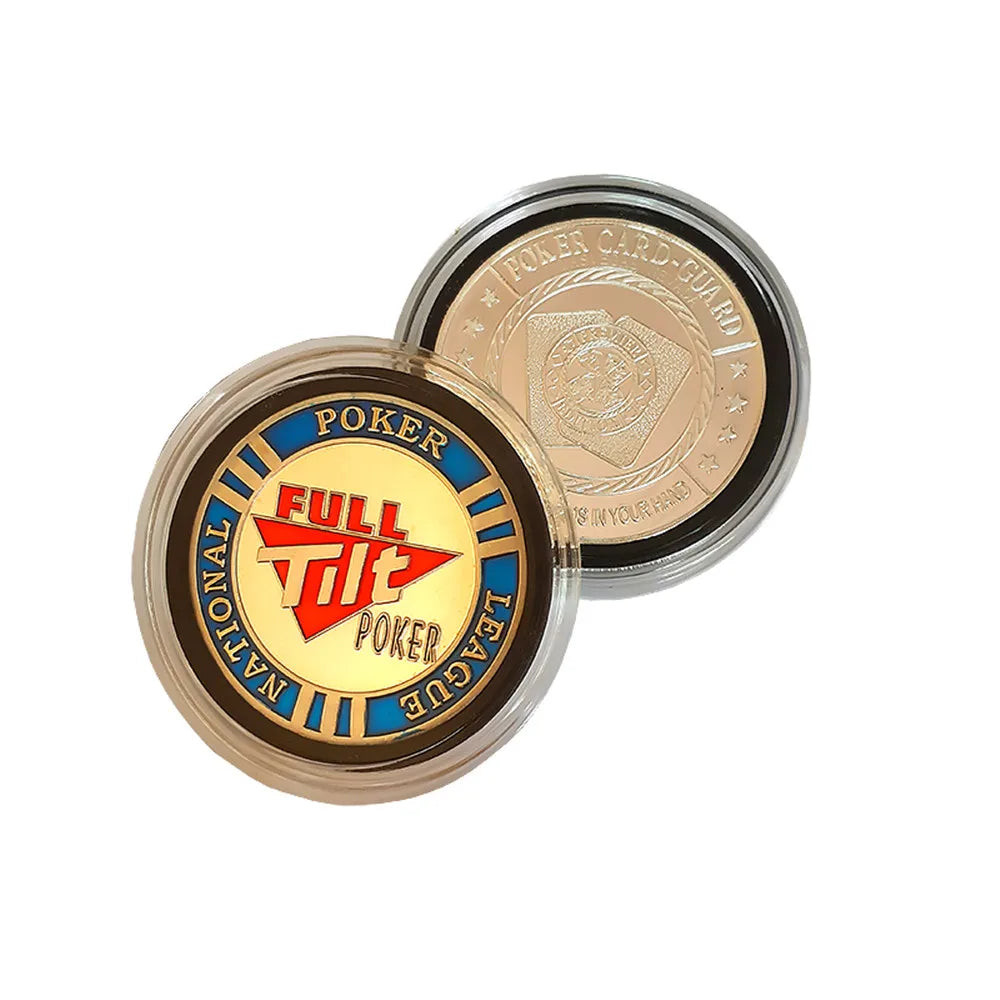 Poker Card Guard Protector - Full Tilt Poker - Casino Chip Gold Coin Token