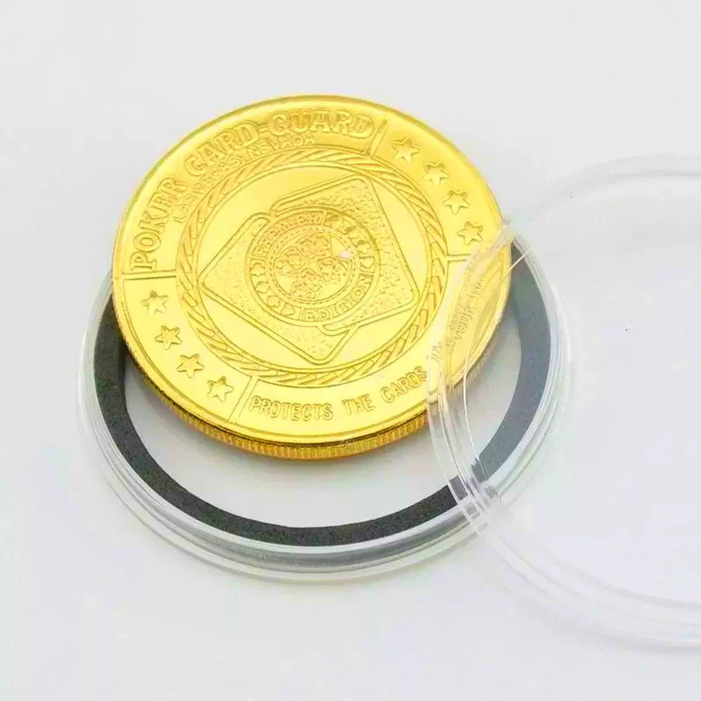 Poker Card Guard Protector - Full Tilt Poker - Casino Chip Gold Coin Token