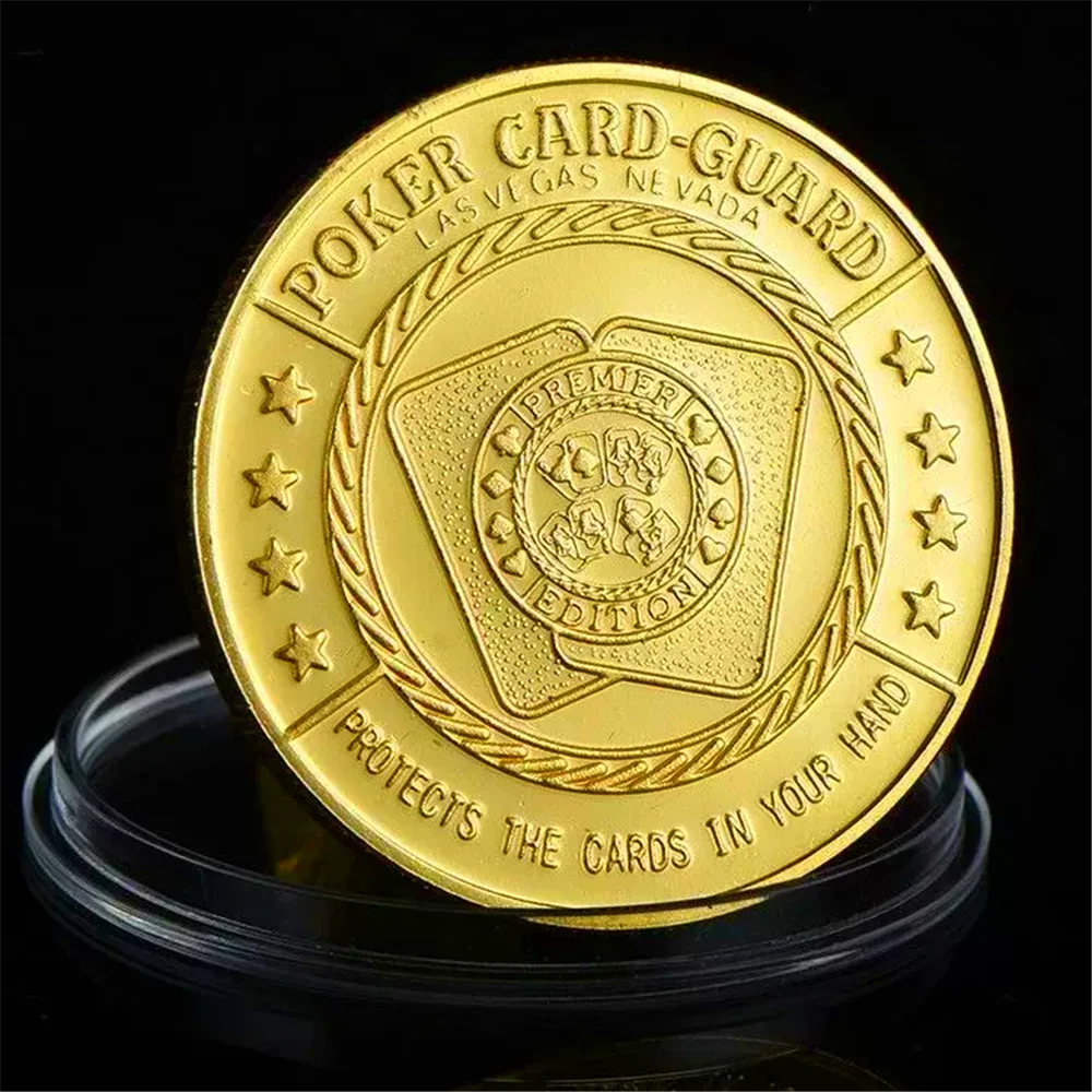 Poker Card Guard Protector - Full Tilt Poker - Casino Chip Gold Coin Token
