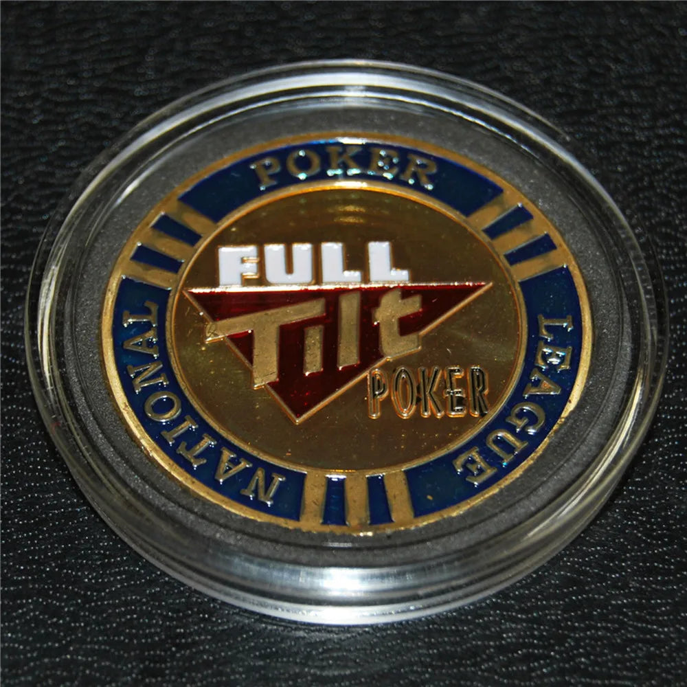 Poker Card Guard Protector - Full Tilt Poker - Casino Chip Gold Coin Token