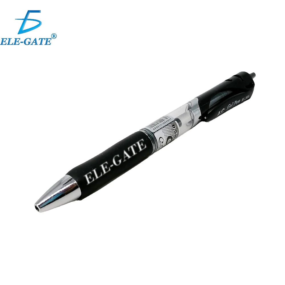 ELE-GATE Blue Retractable Gel Pen Custom Logo Medium Point Plastic Material 0.7mm Writing Width Dual Color (Red White)