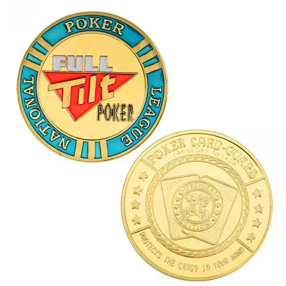 Poker Card Guard Protector - Full Tilt Poker - Casino Chip Gold Coin Token