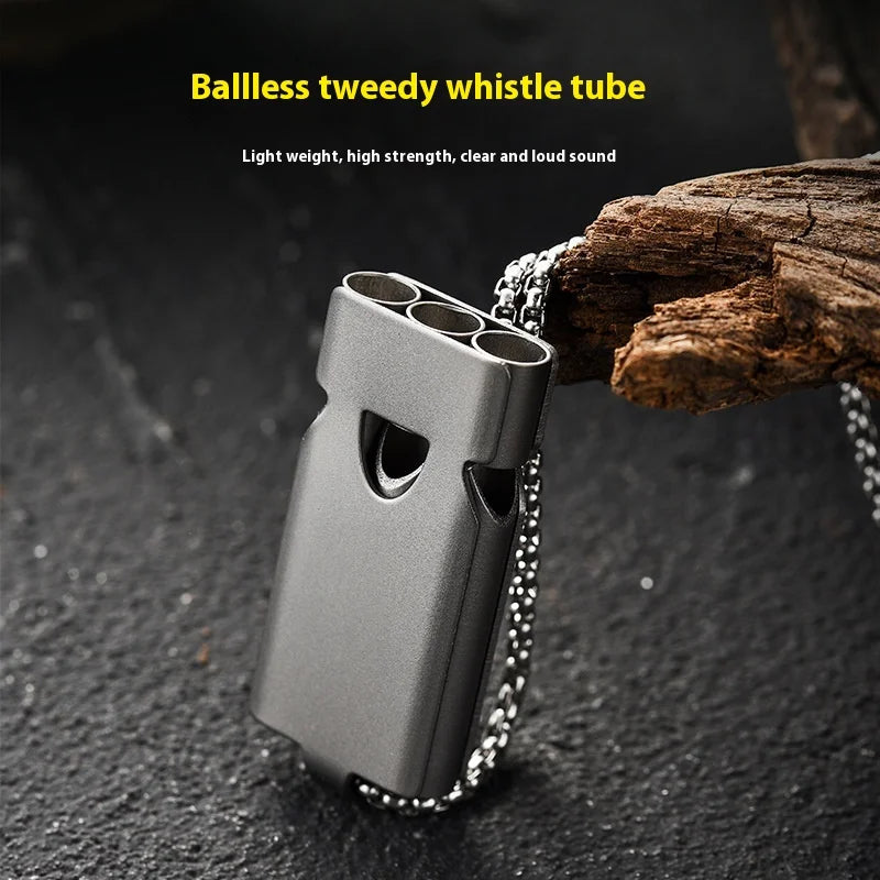 Factory Stock Titanium Alloy Three-Tube Double for Acme Whistle for EDC Tools Portable Outdoor Camping & Survival